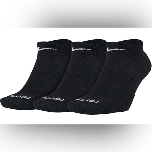 Nike Men’s Essentials Black and White No Show Ankle Socks Med - Picture 1 of 6